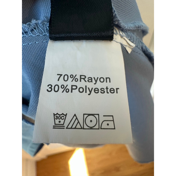 Women's SHEIN Short Sleeve Blue Mini Wrap Dress - Picture 10 of 12